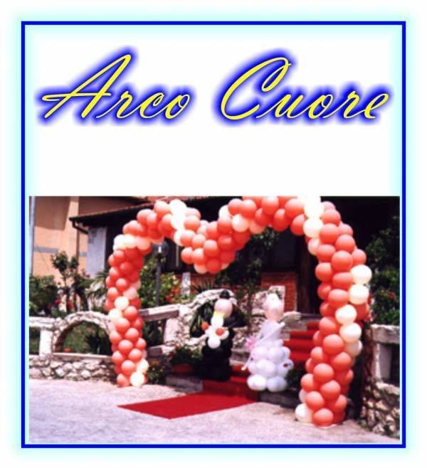 Arco a cuore di pallocnini 6 mt x 2,50 mt Palloncini Newballoonstore Milano Vendita palloncini