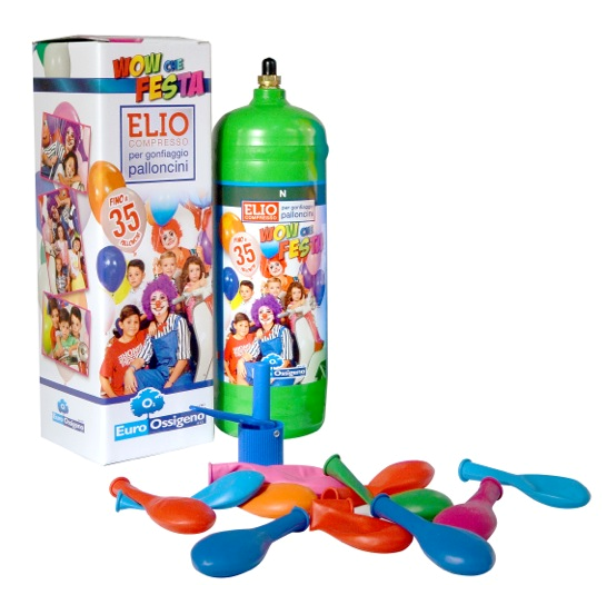 Bombola Elio 2.2 Litri USA E GETTA + 25 Palloncini A Cuore Rossi – Per Feste E Decorazioni, Facile Da Usare