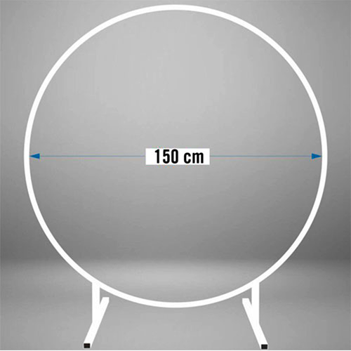 Struttura in acciaio cerchio per palloncini diametro 150 cm. Realizzato  totalmente in acciaio