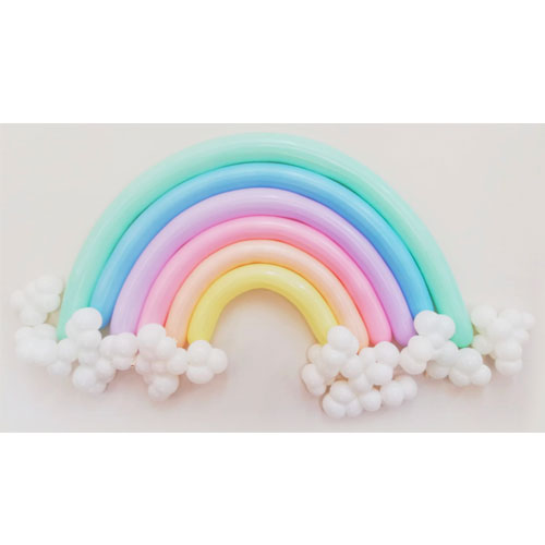 2 Palloncini Decorativi Arcobaleno Stampati per Feste a Tema