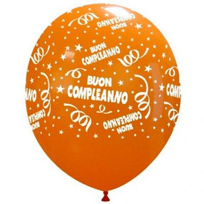 Palloncini 5 pollici assortiti stampa Buon Compleanno sul globo busta da  100 Pz.