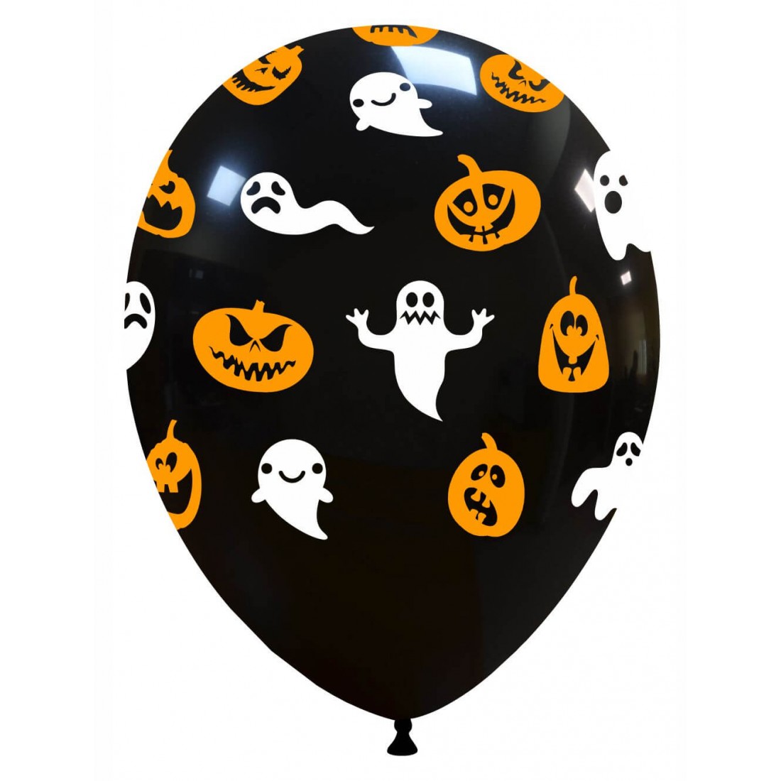 SET Di 50 PALLONCINI Di HALLOWEEN 12 Pollici (30cm) - 16 Stili Diversi (Zucche, Ragnatele, Teschi, Fantasmi)