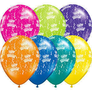 Palloncini 12" colori Assortiti Happy Birthday