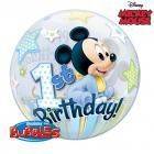 Bubbles 22" Mickey 1° Happy Birthday