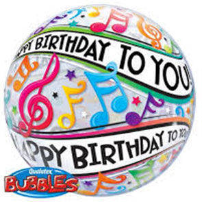 Bubbles 22" Happy Birthday to you
