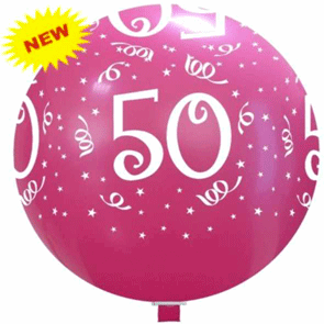 BUON COMPLEANNO 50 ANNI STAMPA GLOBO