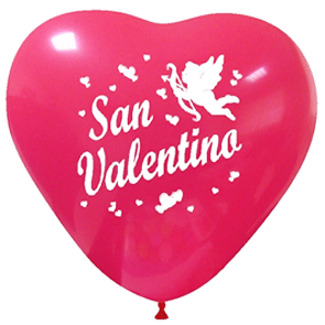 Palloncini cuore 30 cm stampa San Valentino