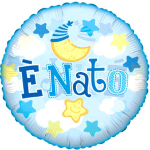 Pallone Mylar 24" trasparente "E' Nato"