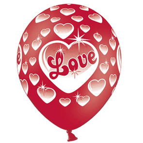 Palloncini stampa sul globo "I Love You" busta 50 Pz.