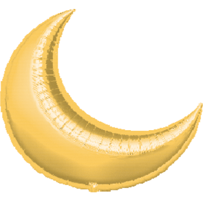 Pallone mylar luna crescente 36" Oro