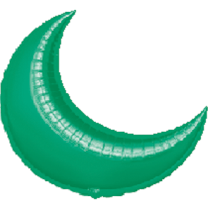 Pallone mylar luna crescente 36" Verde