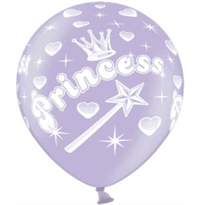 Palloncini metallizzati lilla stampa sul globo "Princess"