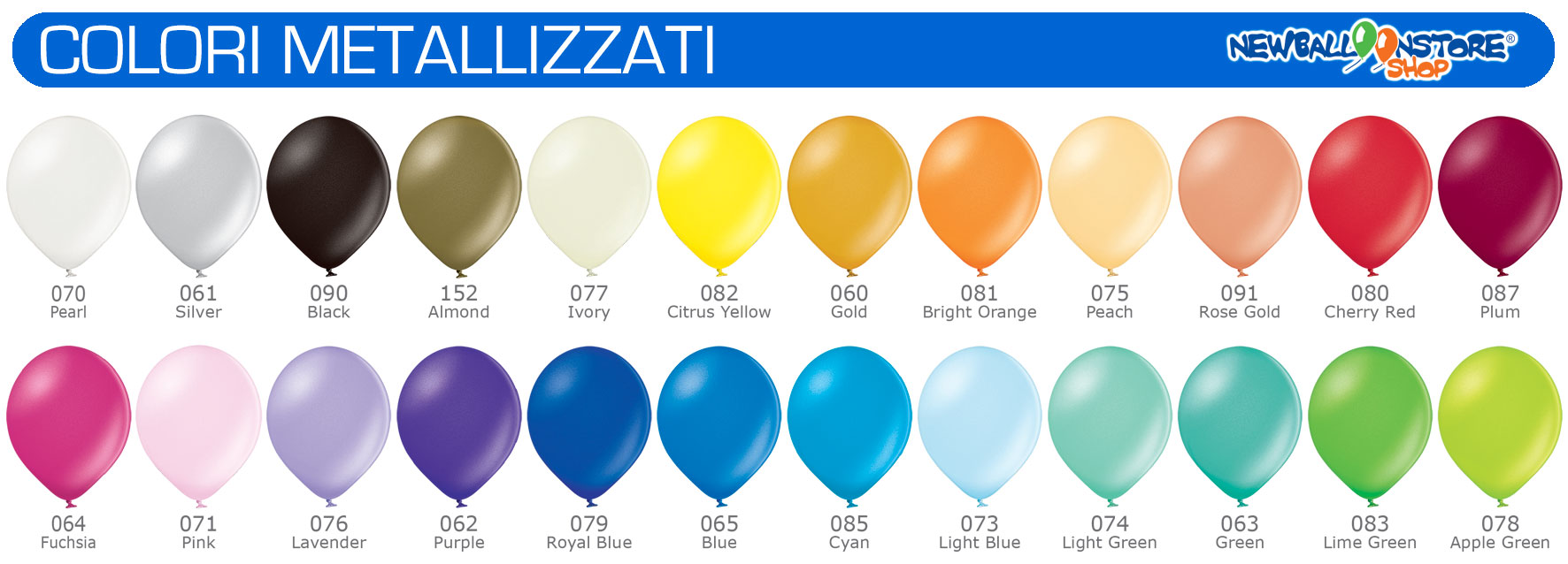 palloncini colori metallizzati
