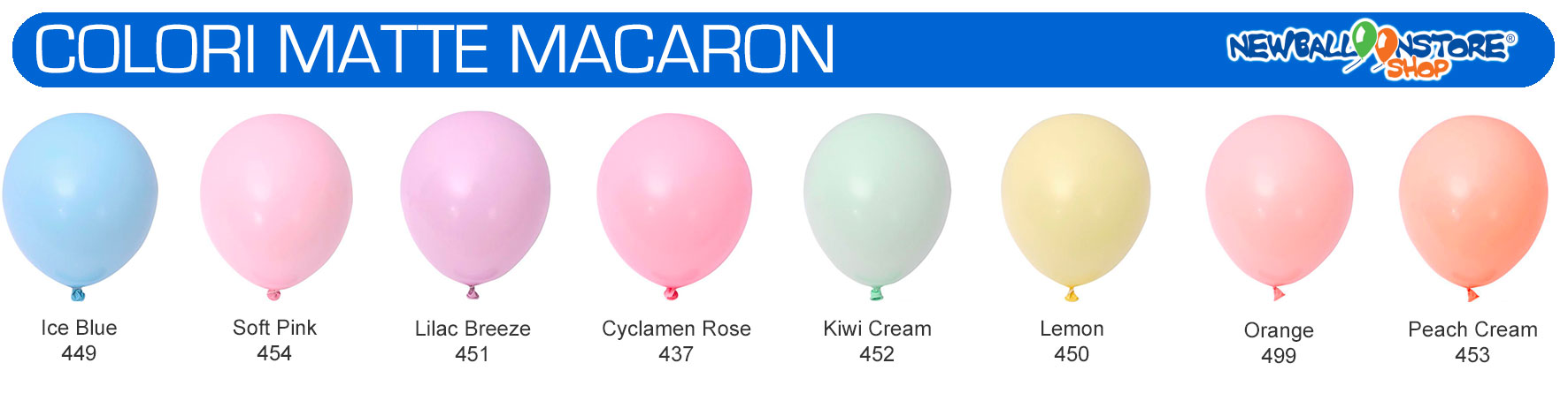 palloncini colori matte macaron